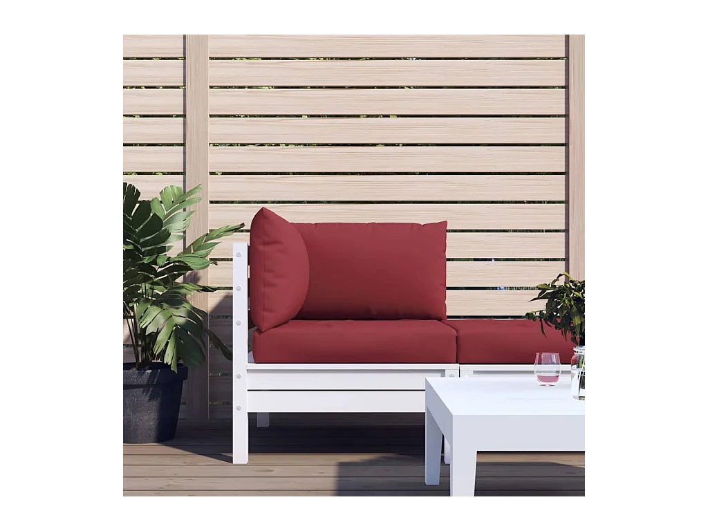 Coussins de palette 3 pièces rouge bordeaux tissu oxford