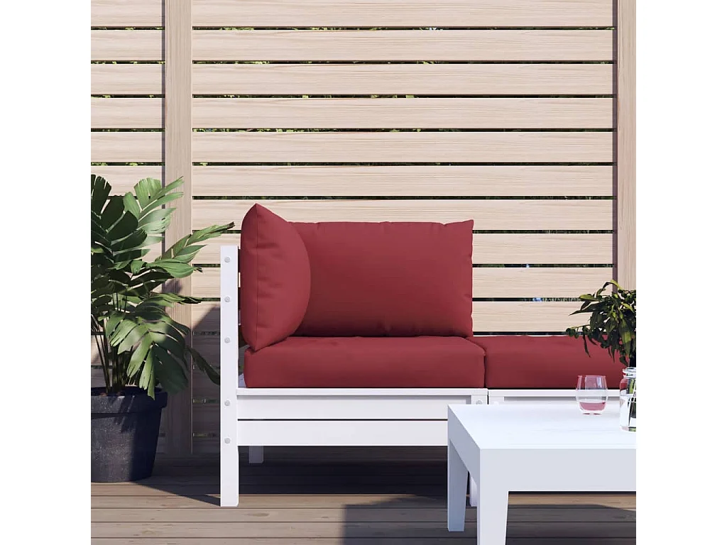 Coussins de palette 3 pièces rouge bordeaux tissu oxford