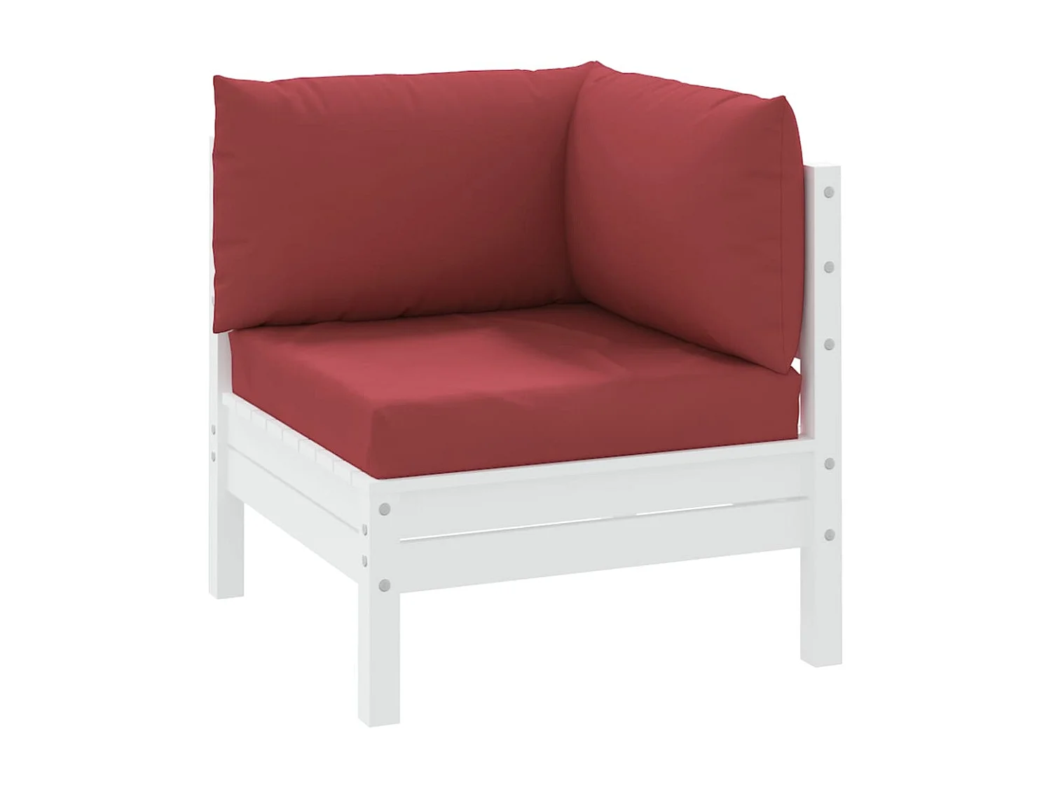 Coussins de palette 3 pièces rouge bordeaux tissu oxford