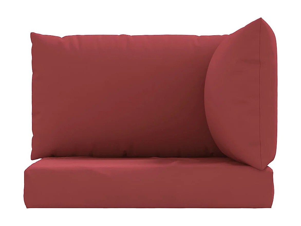 Coussins de palette 3 pièces rouge bordeaux tissu oxford