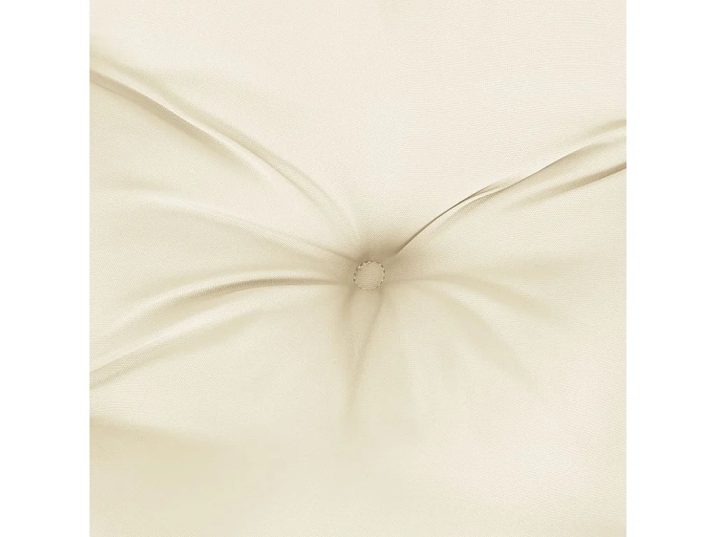 Coussin de palette crème 60x61,5x10 cm tissu