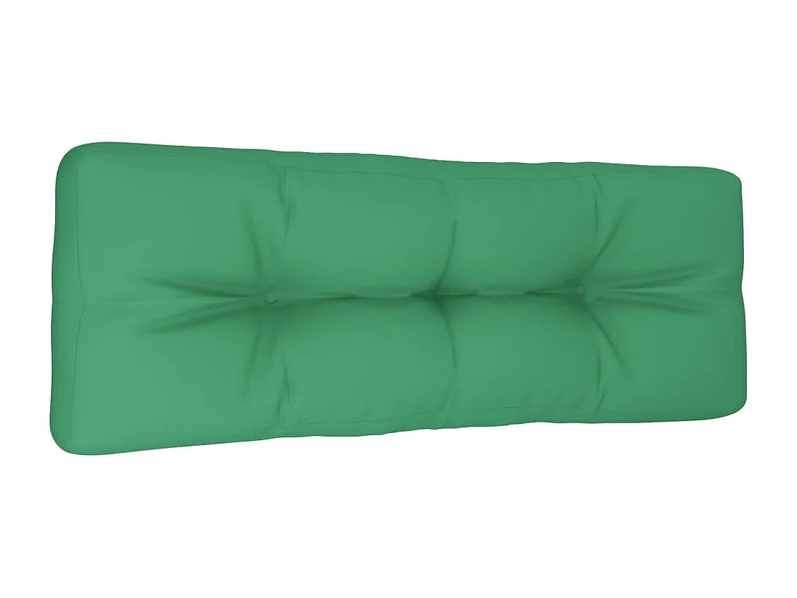 Coussin de palette vert 120x40x12 cm tissu