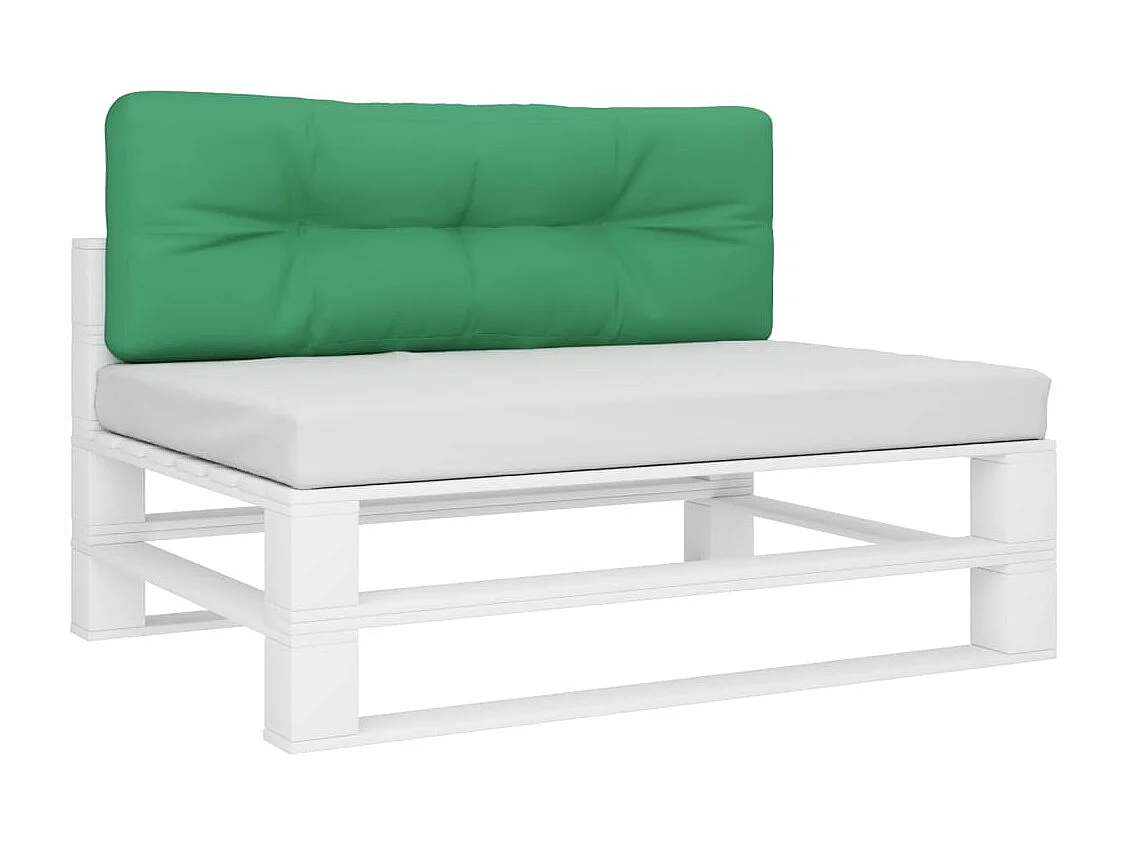 Coussin de palette vert 120x40x12 cm tissu