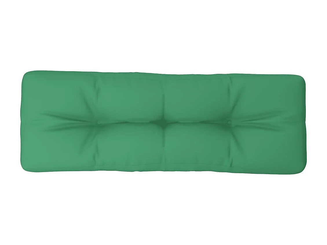 Coussin de palette vert 120x40x12 cm tissu
