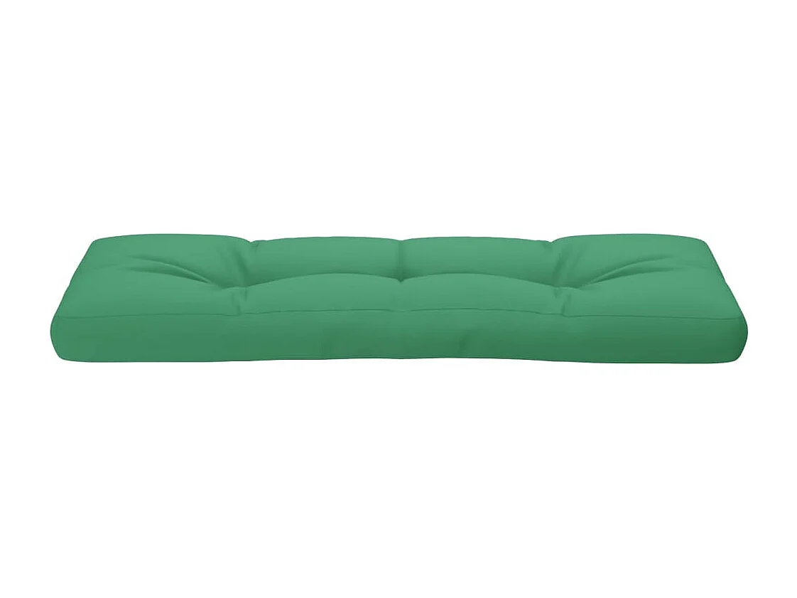 Coussin de palette vert 120x40x12 cm tissu