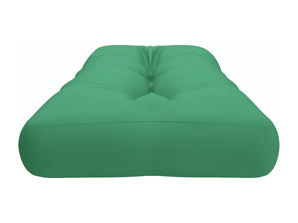 Coussin de palette vert 120x40x12 cm tissu