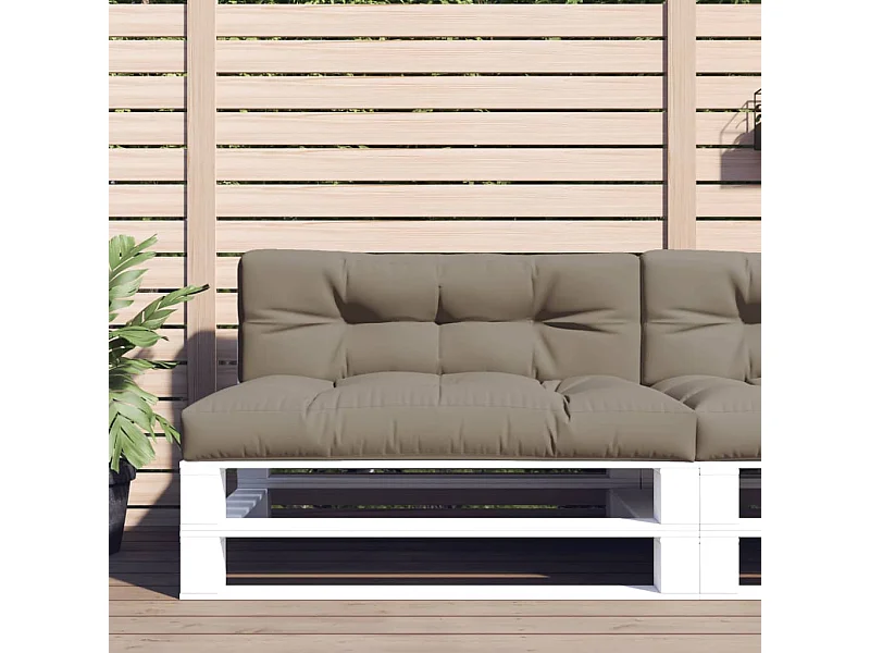 Almofadão para sofá de paletes tecido cinza-acastanhado