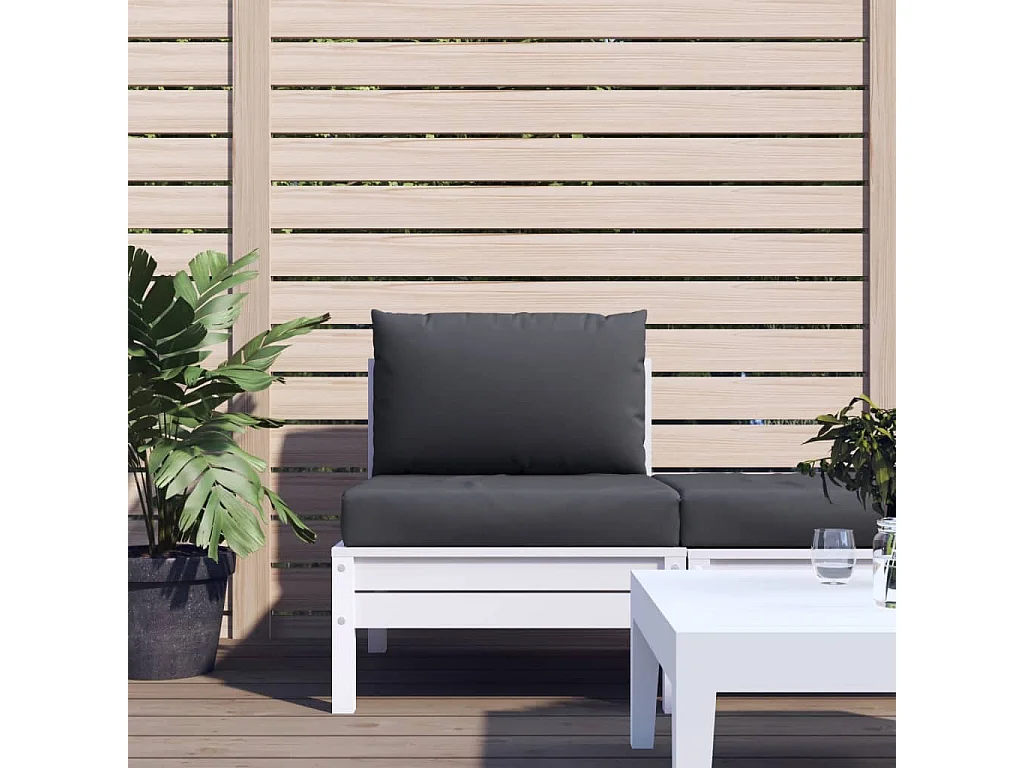 Coussins de palette 2 pièces anthracite tissu oxford