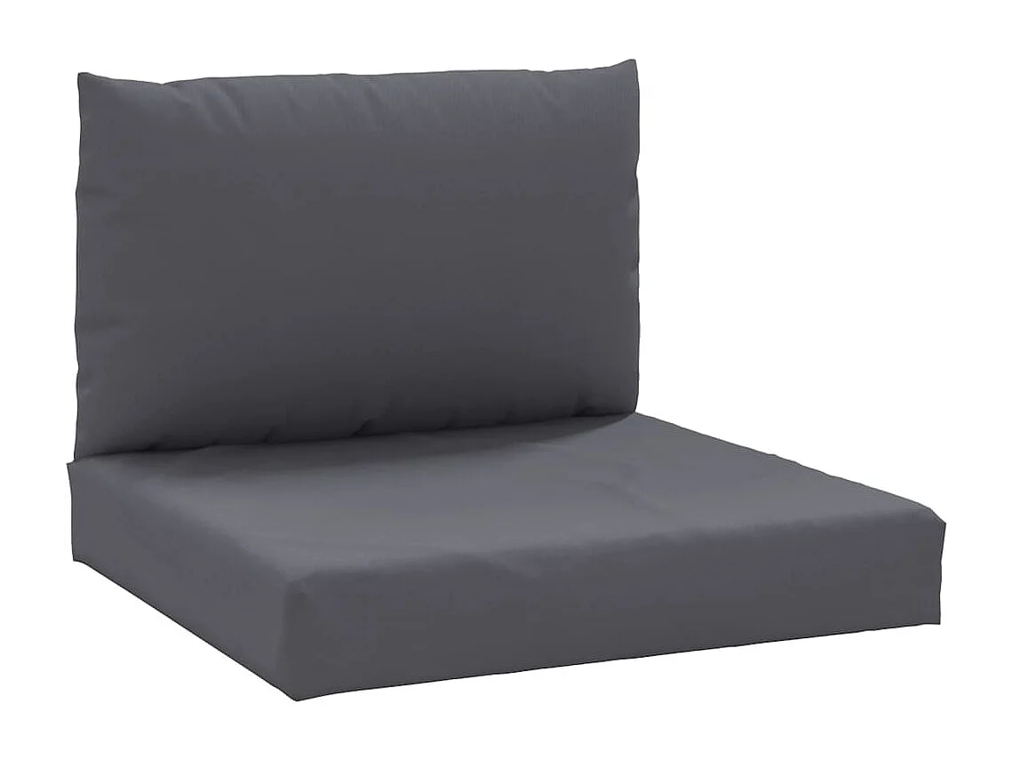 Coussins de palette 2 pièces anthracite tissu oxford