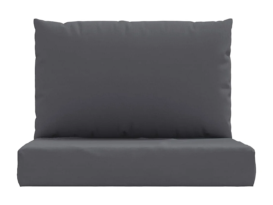 Coussins de palette 2 pièces anthracite tissu oxford