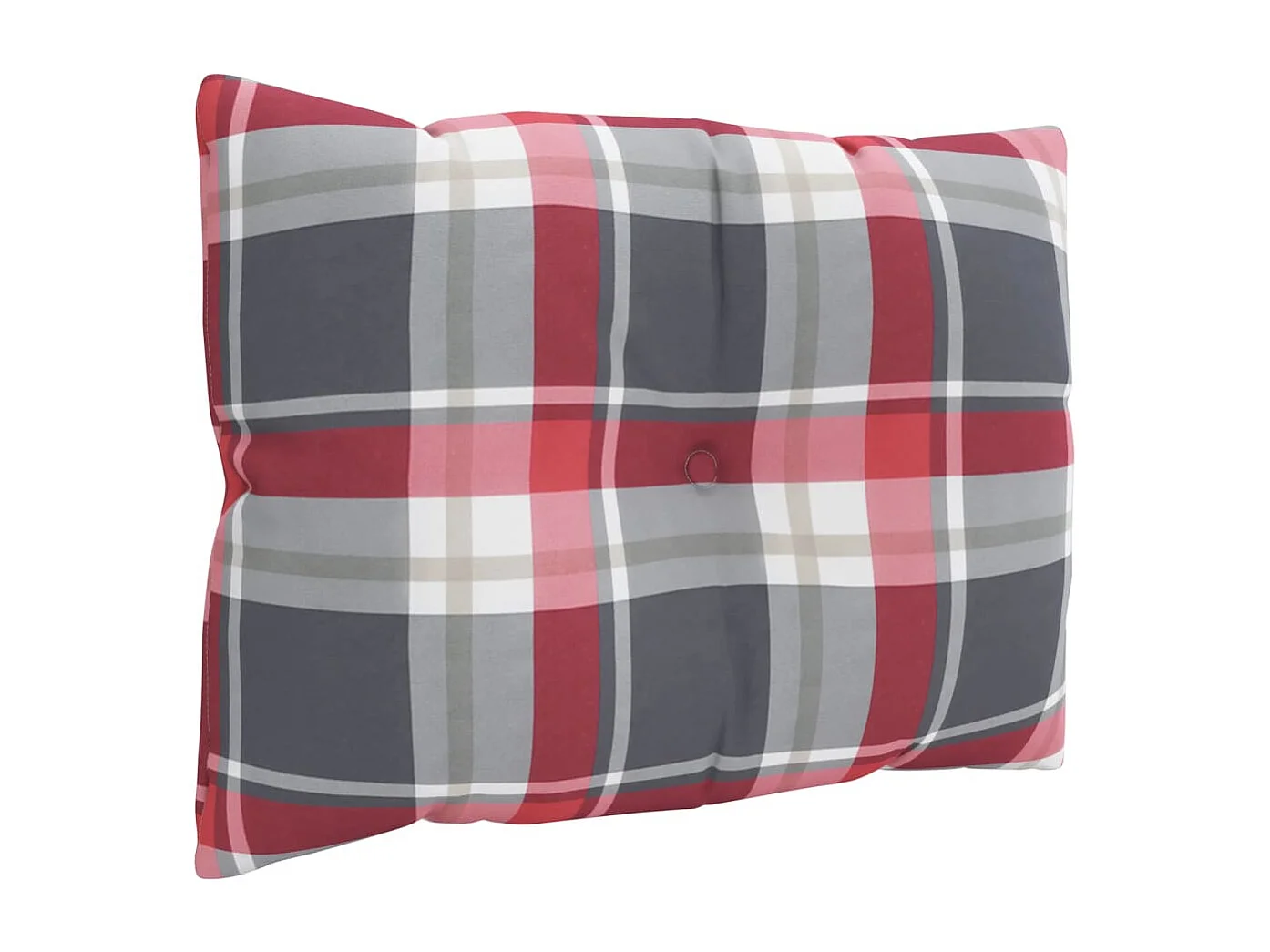 Coussins de palette lot de 3 motif à carreaux rouge tissu