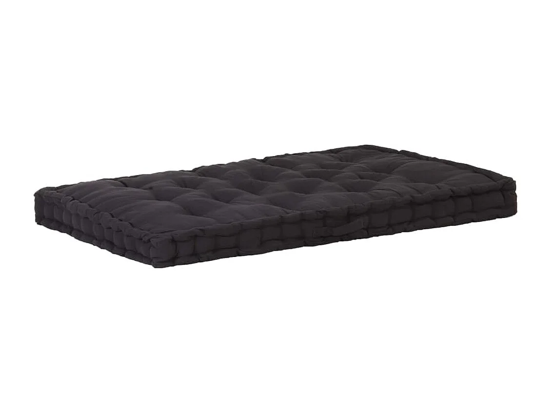Cojines para muebles de palets 2 unidades algodón negro