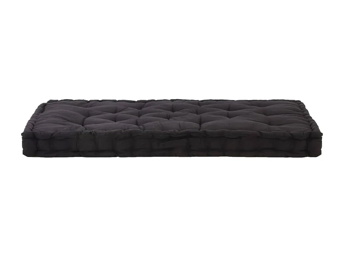 Cojines para muebles de palets 2 unidades algodón negro