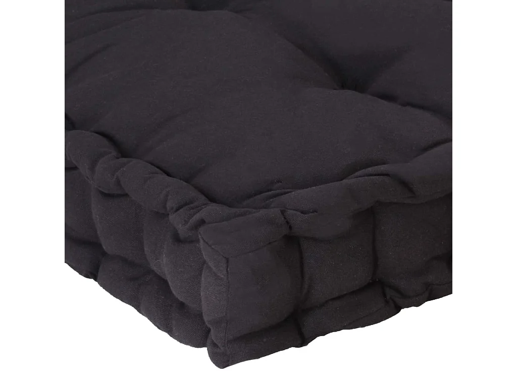 Cojines para muebles de palets 2 unidades algodón negro