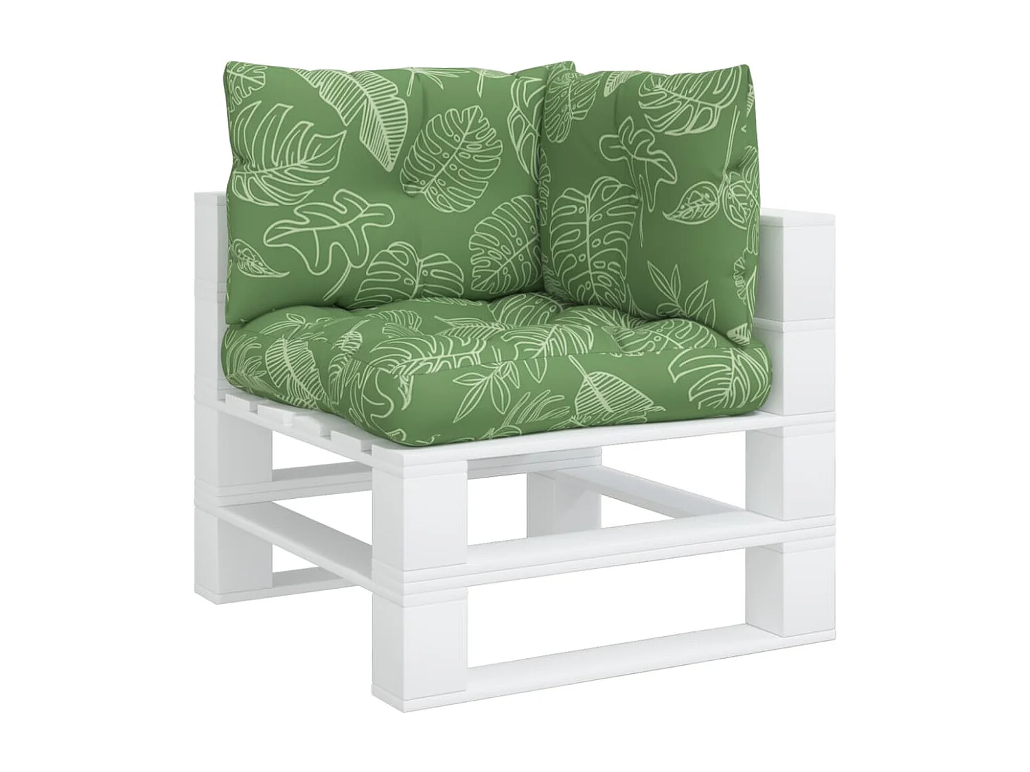 Coussins de palette 3 pièces motif de feuilles tissu Oxford