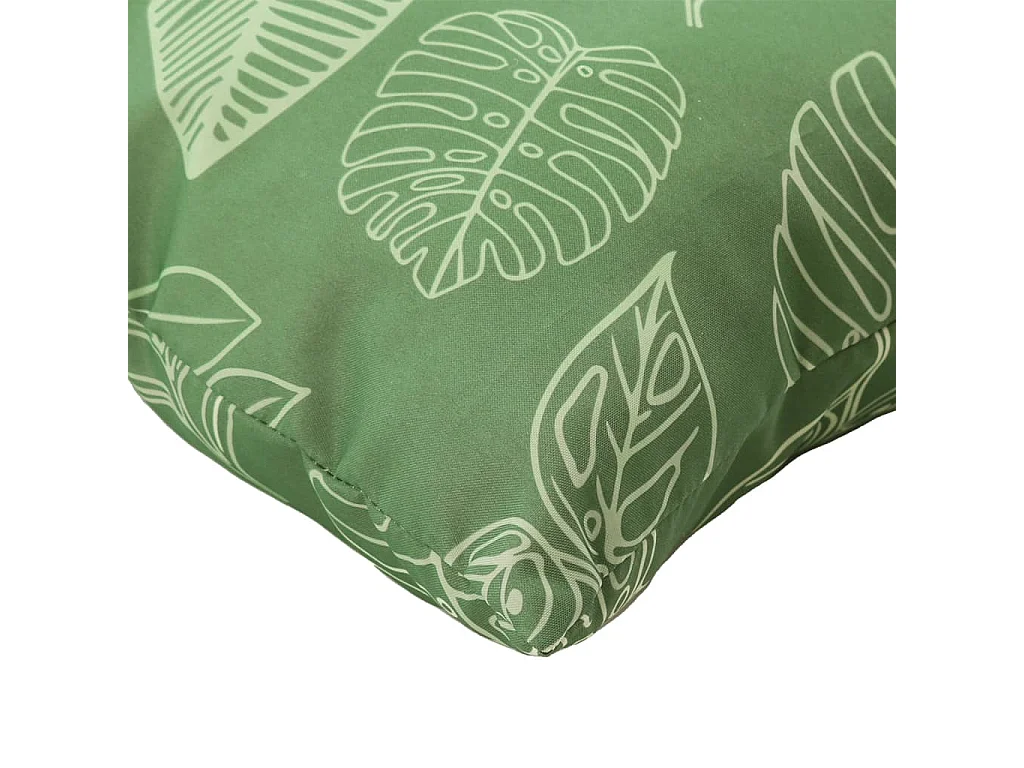 Coussins de palette 3 pièces motif de feuilles tissu Oxford