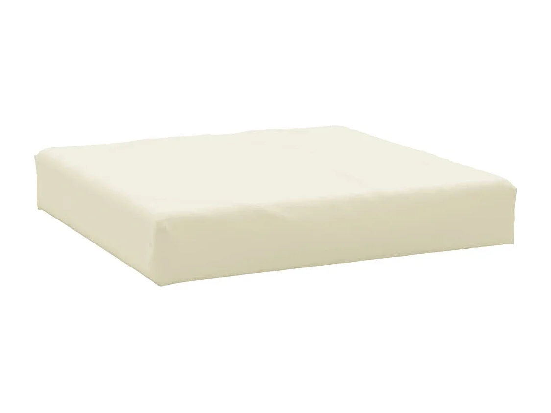 Coussin de palette crème 60x60x8 cm tissu oxford