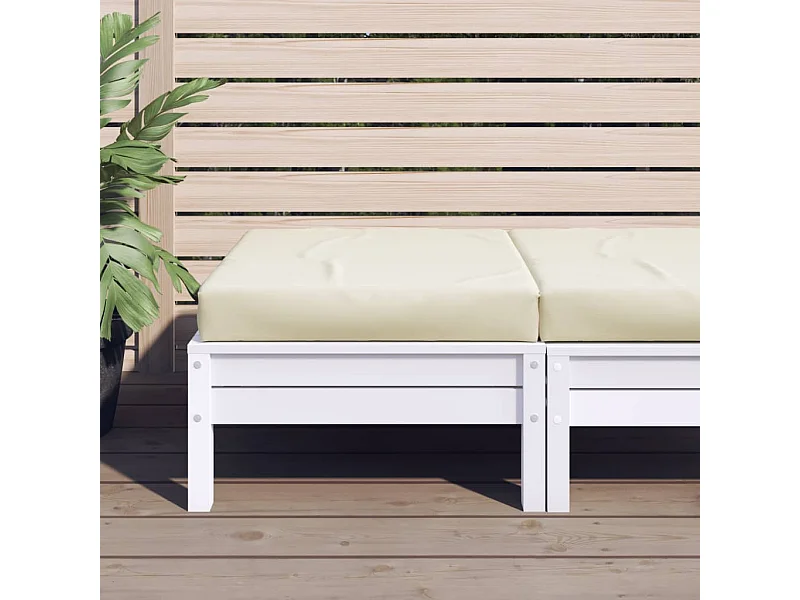 Coussin de palette crème 60x60x8 cm tissu oxford