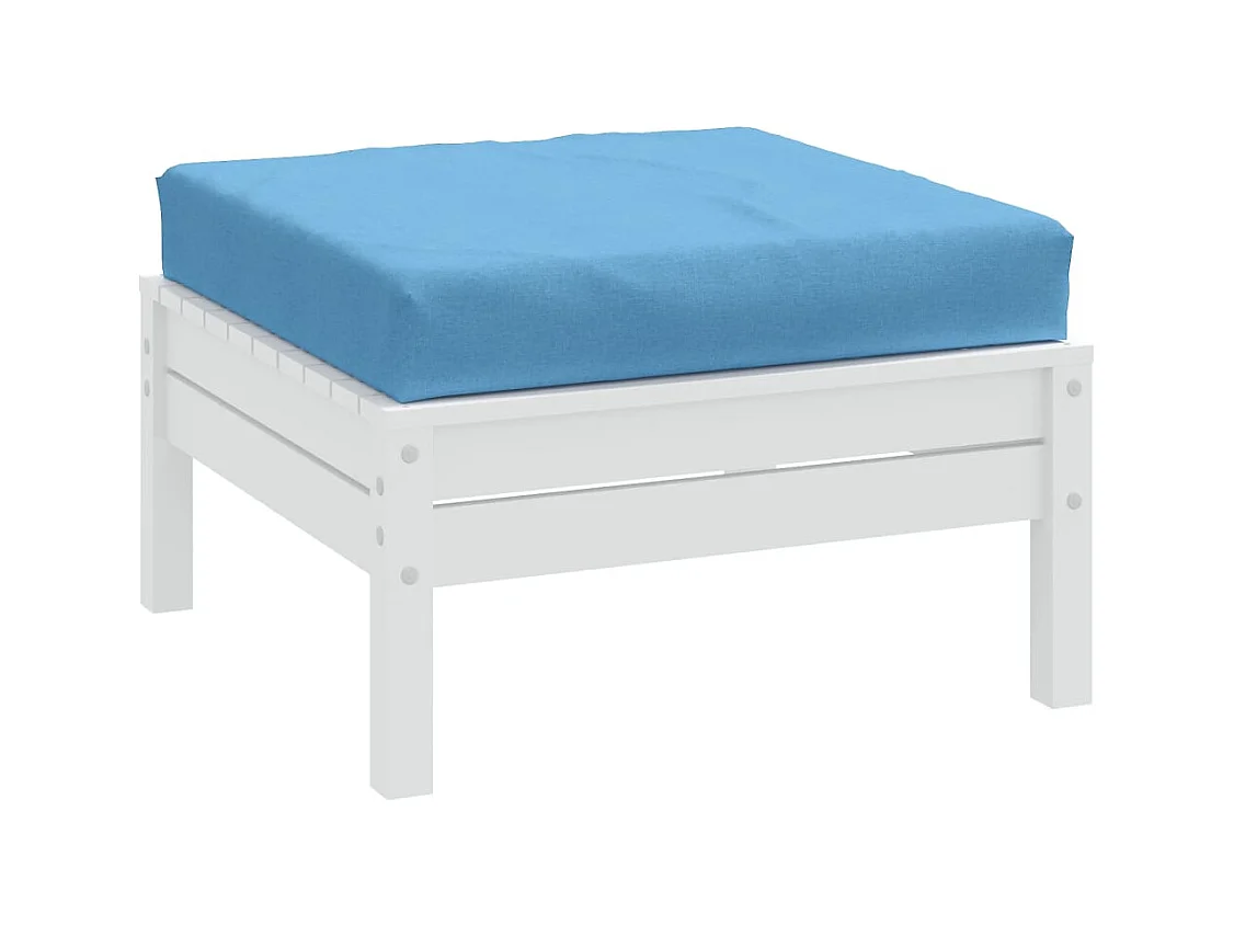 Coussin de palette bleu mélangé 60x60x10 cm tissu
