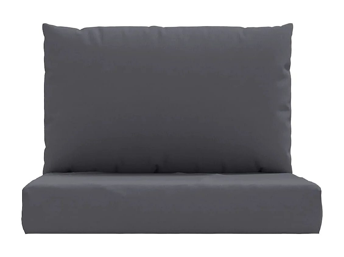Coussins de palette 2 pièces anthracite tissu oxford
