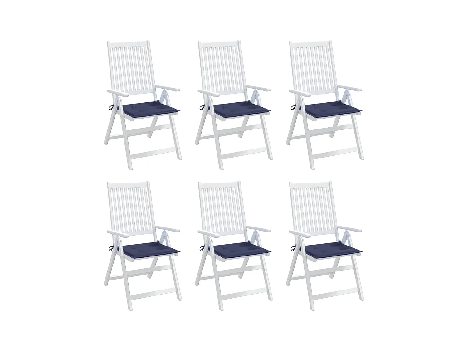 Coussins de palette 6 pièces bleu marine 40x40x3 cm tissu oxford