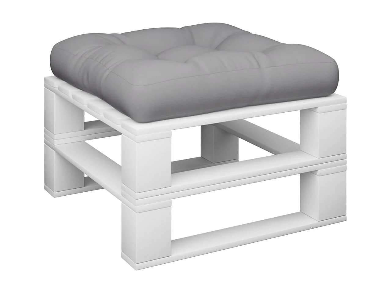 Coussin de palette gris tissu