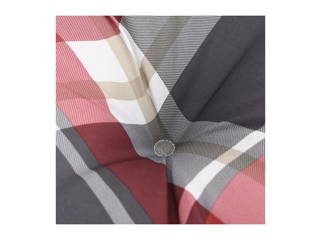 Coussin de palette motif à carreaux rouge 120x80x12 cm tissu