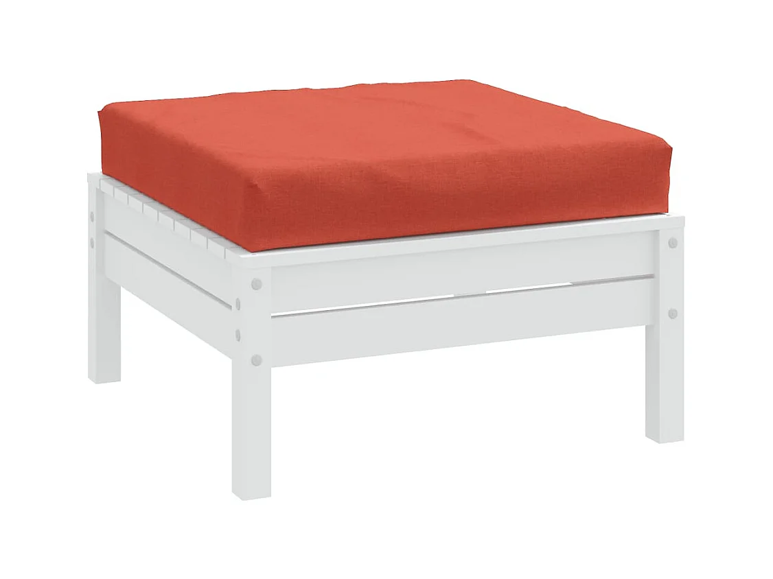 Coussin de palette rouge mélangé 60x60x10 cm tissu