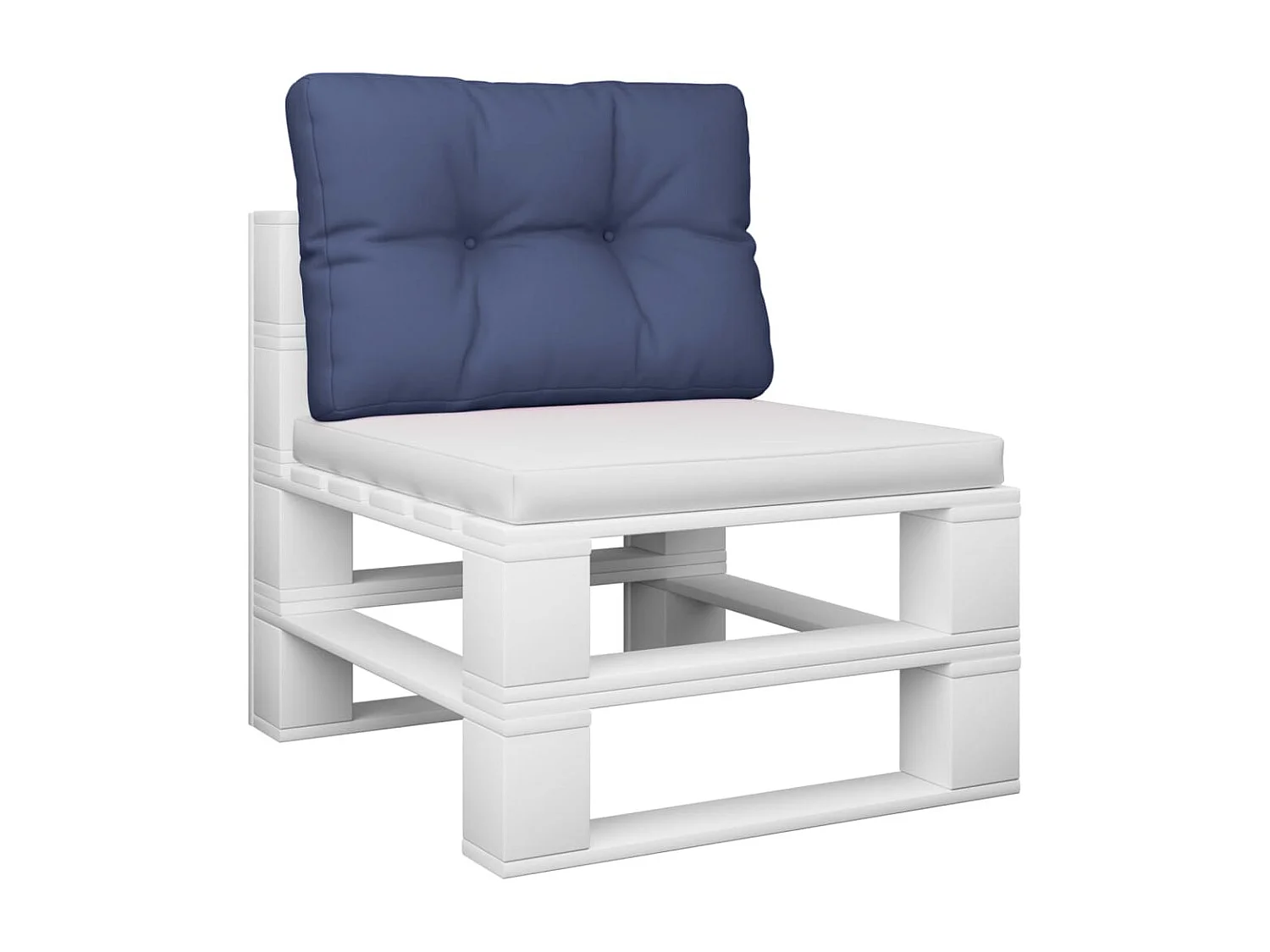 Coussin de palette bleu marine 50x40x12 cm tissu