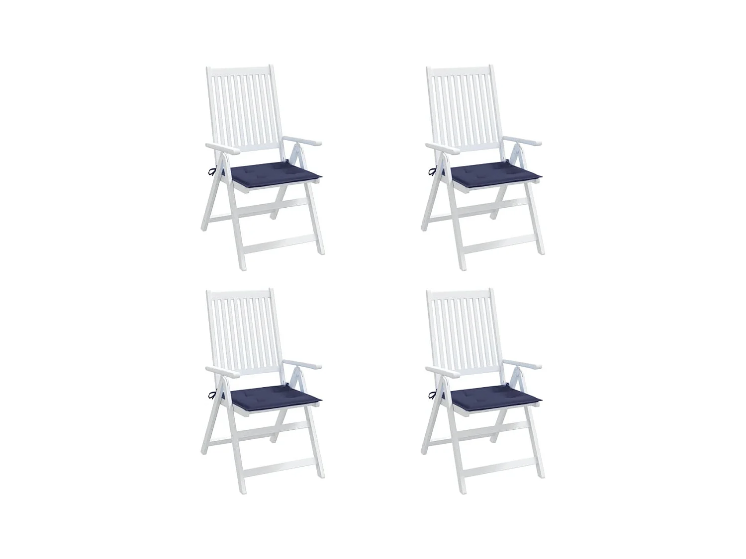Coussins de palette lot de 4 bleu marine 50x50x3cm tissu oxford