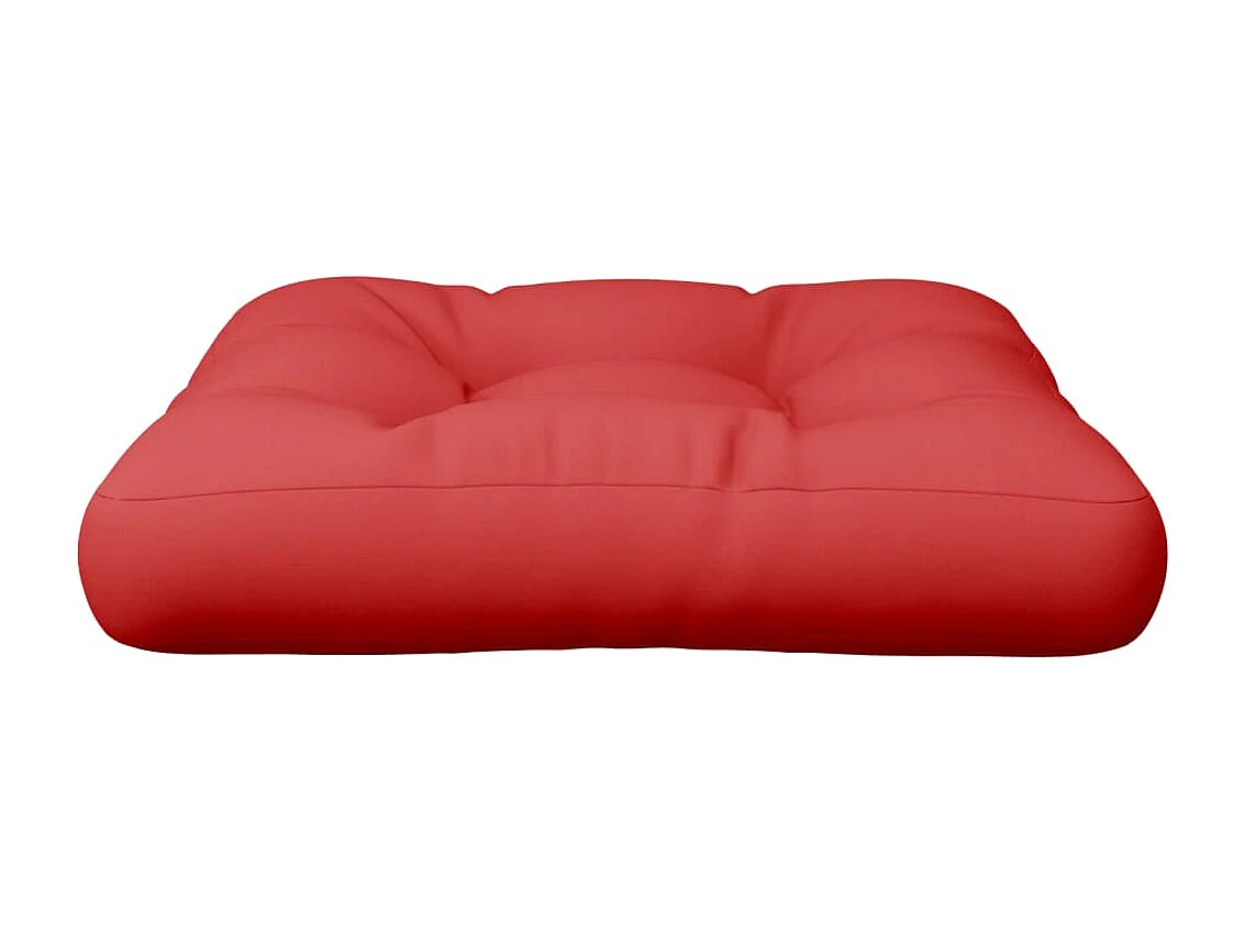 Coussin de palette rouge 50x50x12 cm tissu