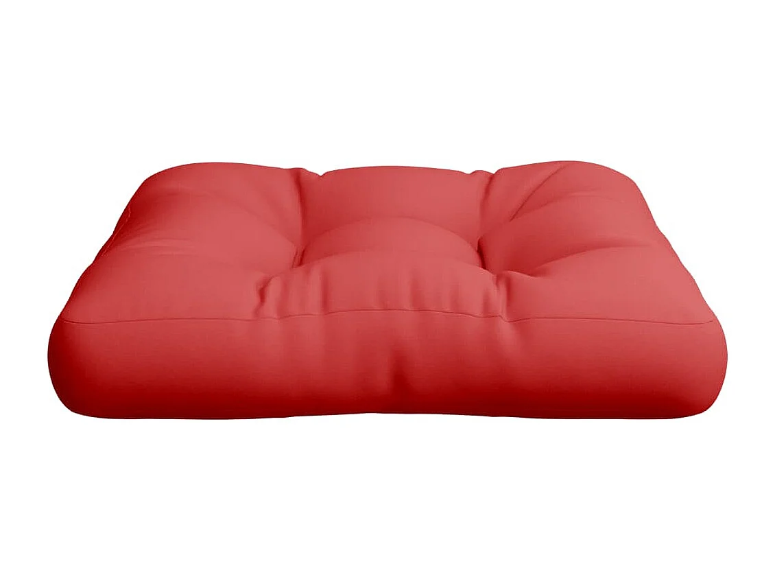 Coussin de palette rouge 50x50x12 cm tissu