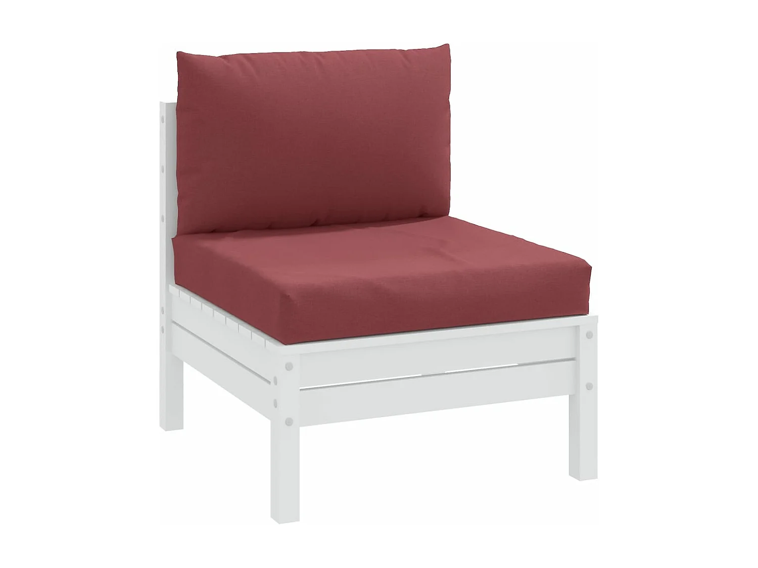 Coussins de palette lot de 2 rouge bordeaux mélangé tissu