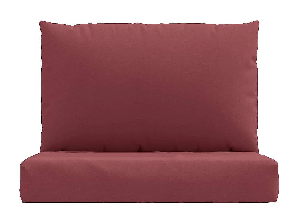 Coussins de palette lot de 2 rouge bordeaux mélangé tissu