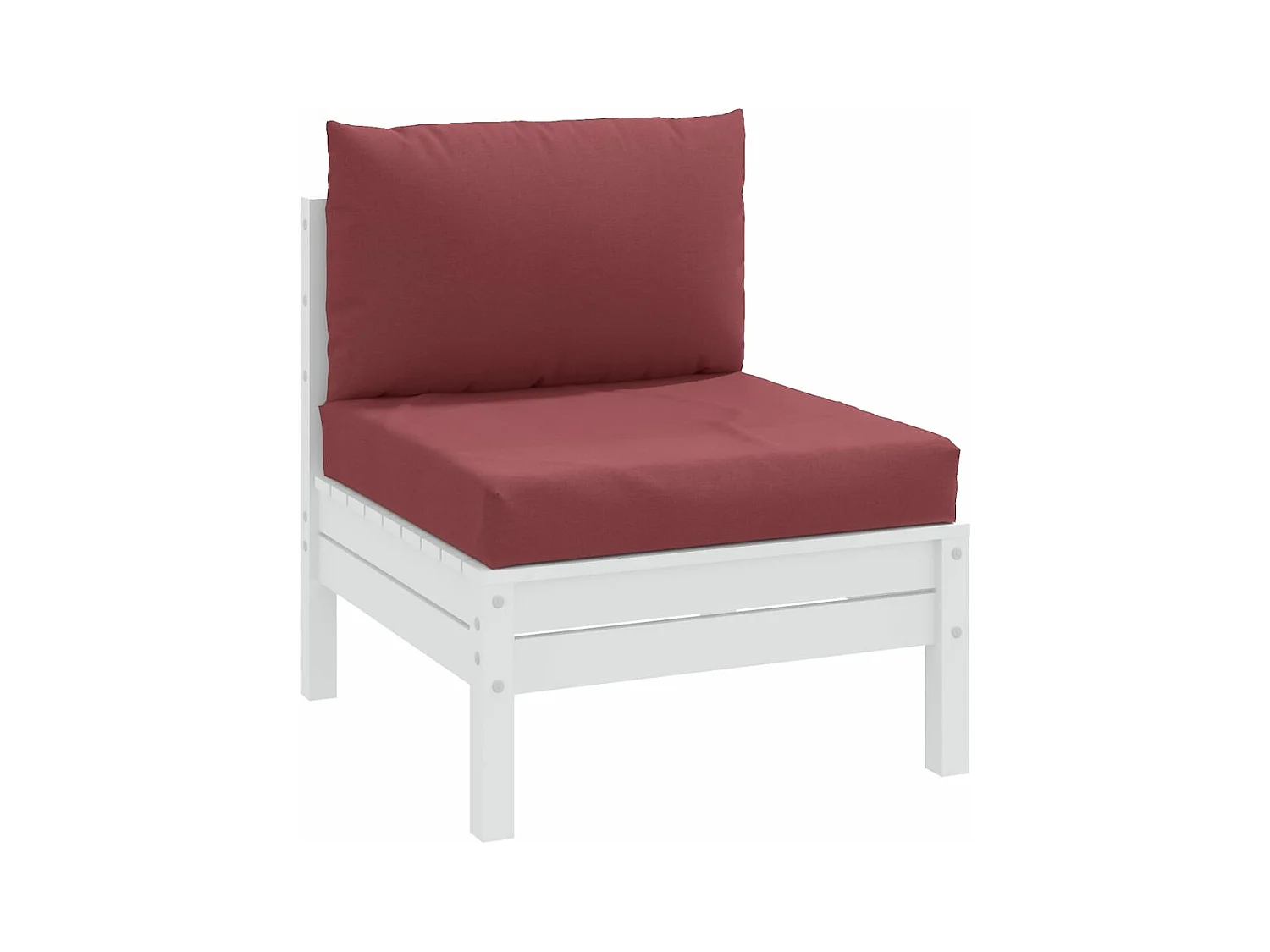 Coussins de palette lot de 2 rouge bordeaux mélangé tissu