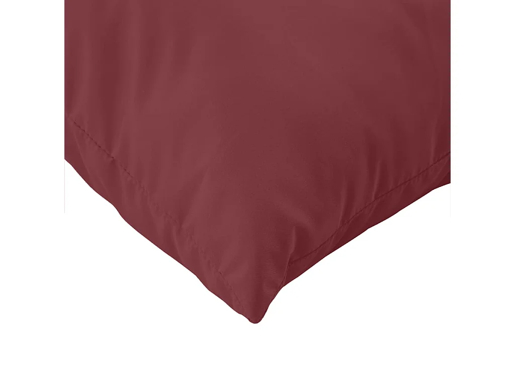Coussins de palette lot de 2 rouge bordeaux mélangé tissu