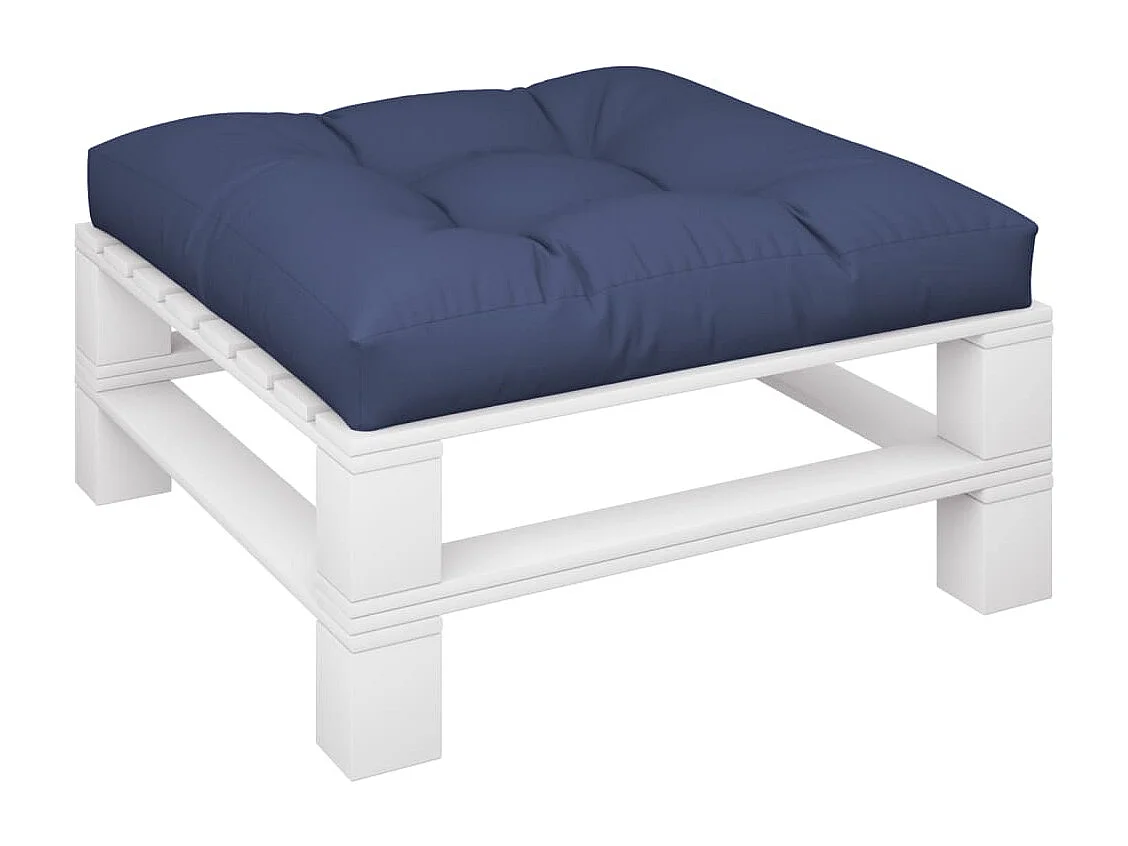 Coussin de palette bleu marine 80x80x12 cm tissu