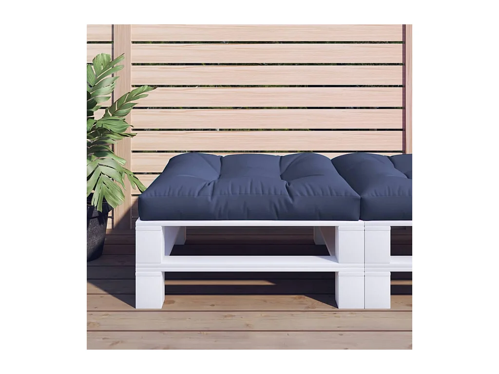 Almofadão para sofá de paletes 80x80x12 cm tecido azul-marinho