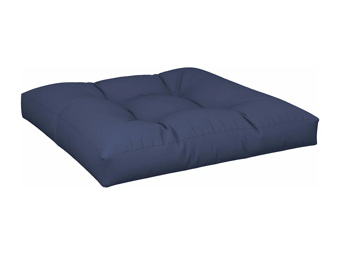 Almofadão para sofá de paletes 80x80x12 cm tecido azul-marinho