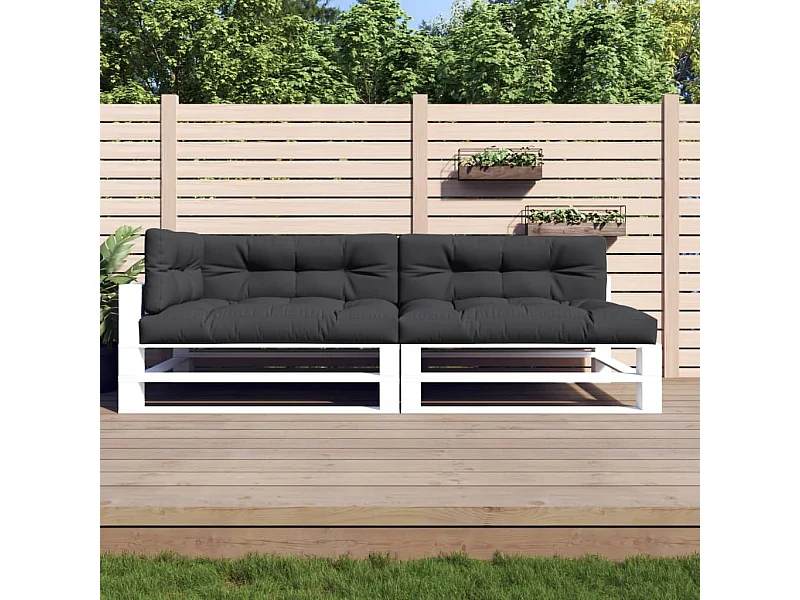 Coussins de palette 5 pièces noir tissu