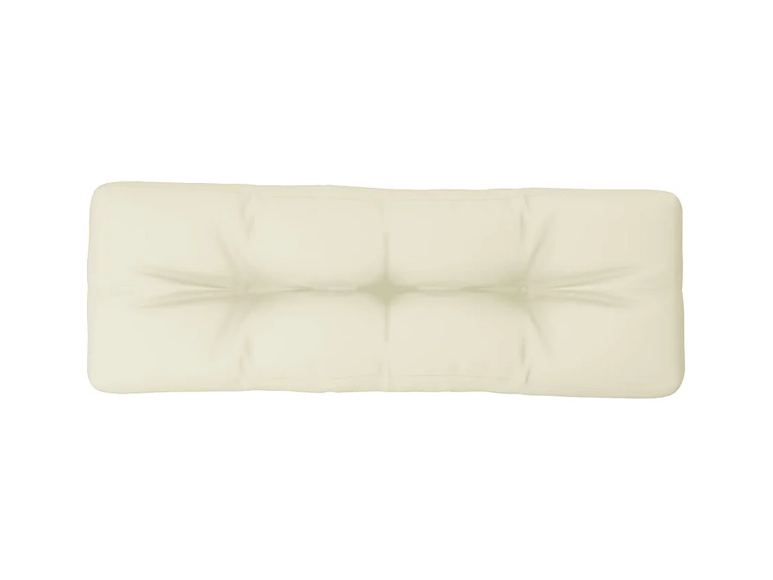 Almofadão para sofá de paletes 120x40x12 cm tecido creme