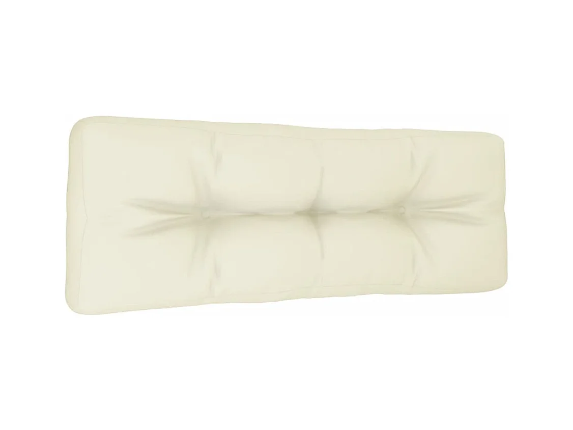 Almofadão para sofá de paletes 120x40x12 cm tecido creme