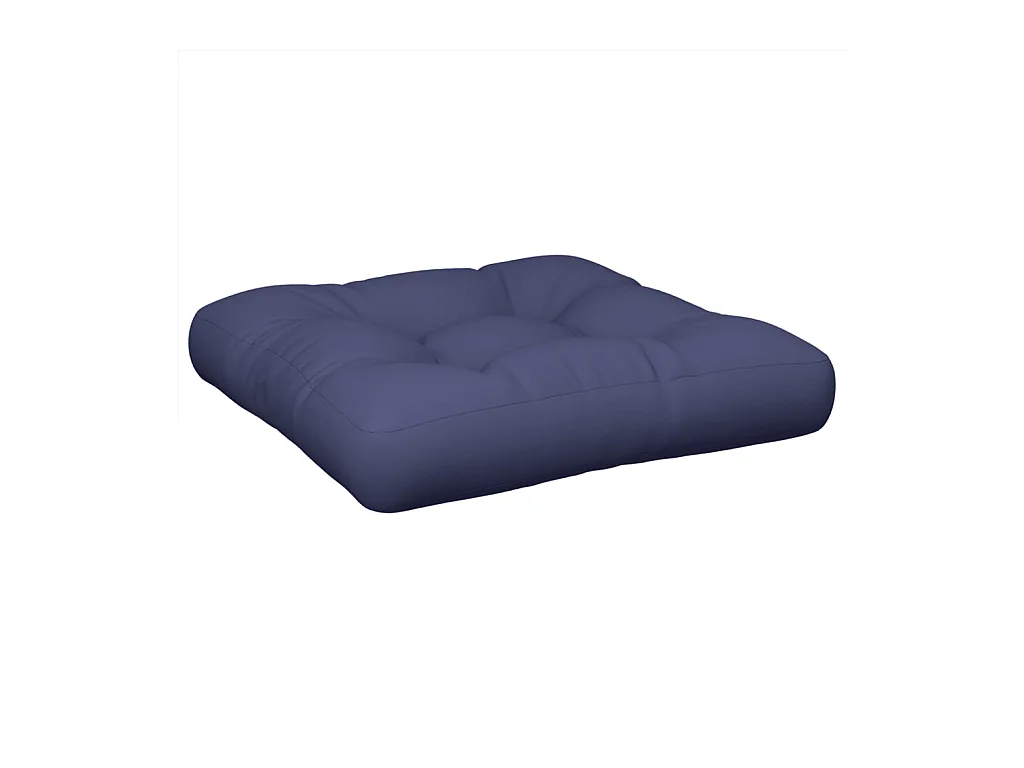 Coussin de palette bleu marine 60x60x12 cm tissu