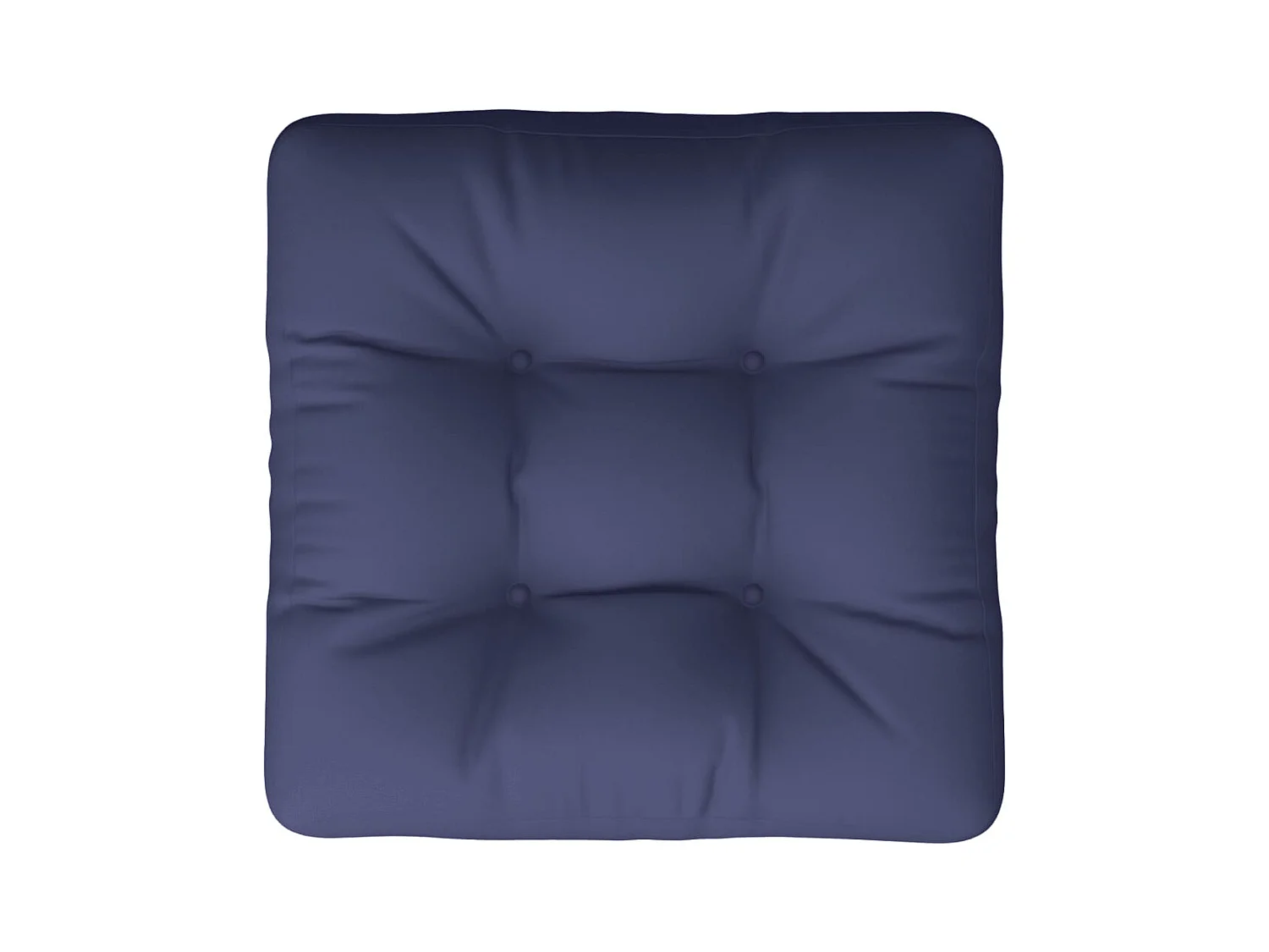 Coussin de palette bleu marine 60x60x12 cm tissu