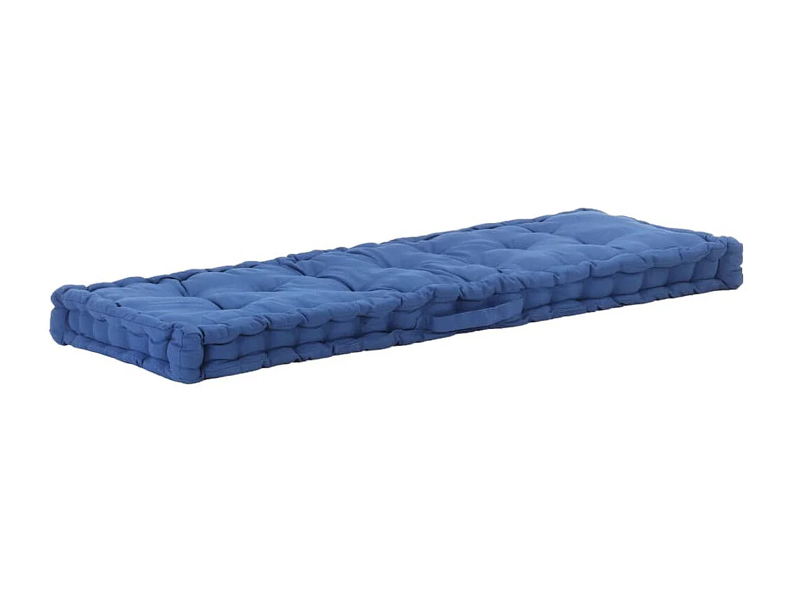 Almofadões para sofá de paletes 2 peças algodão azul-claro