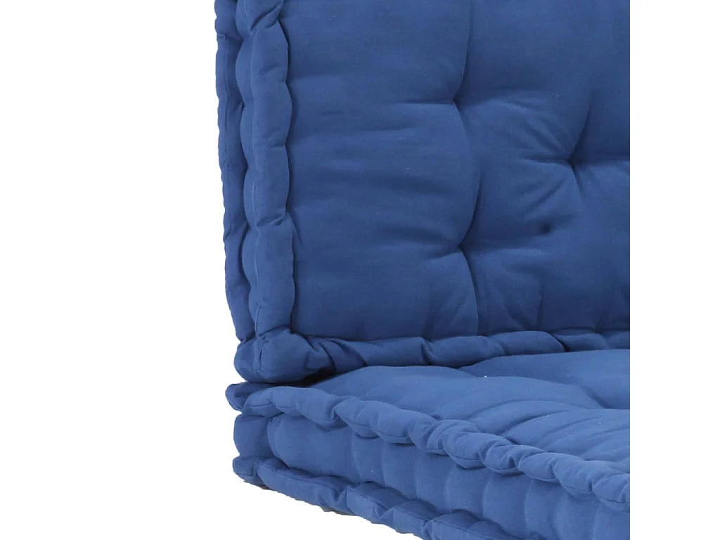 Almofadões para sofá de paletes 2 peças algodão azul-claro