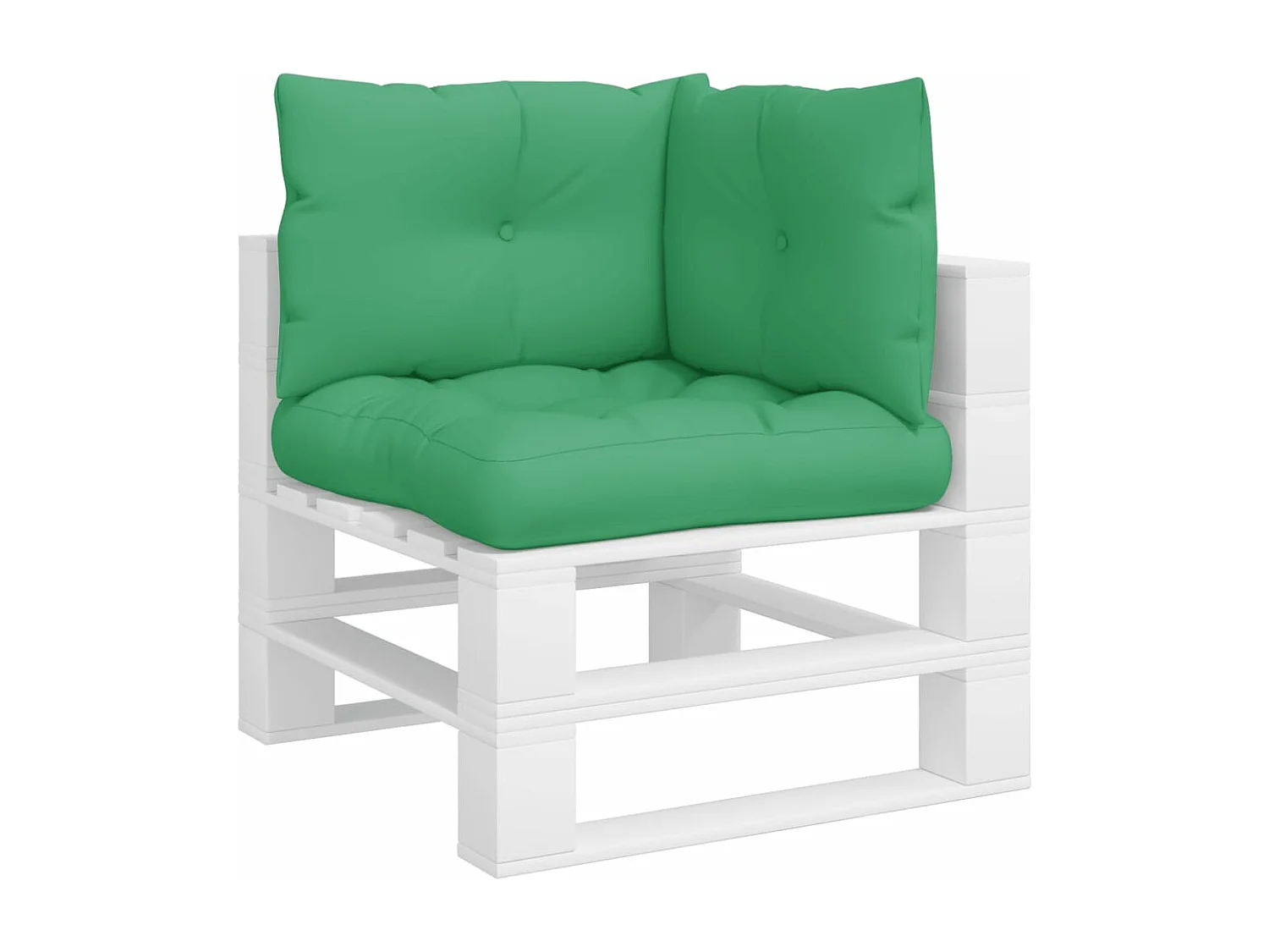 Coussins de palette 3 pièces vert tissu