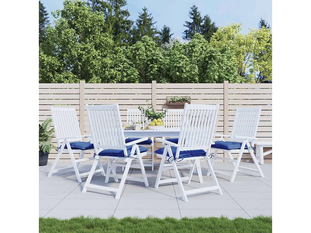 Palletkussens 6 st 50x50x7 cm oxford stof blauw