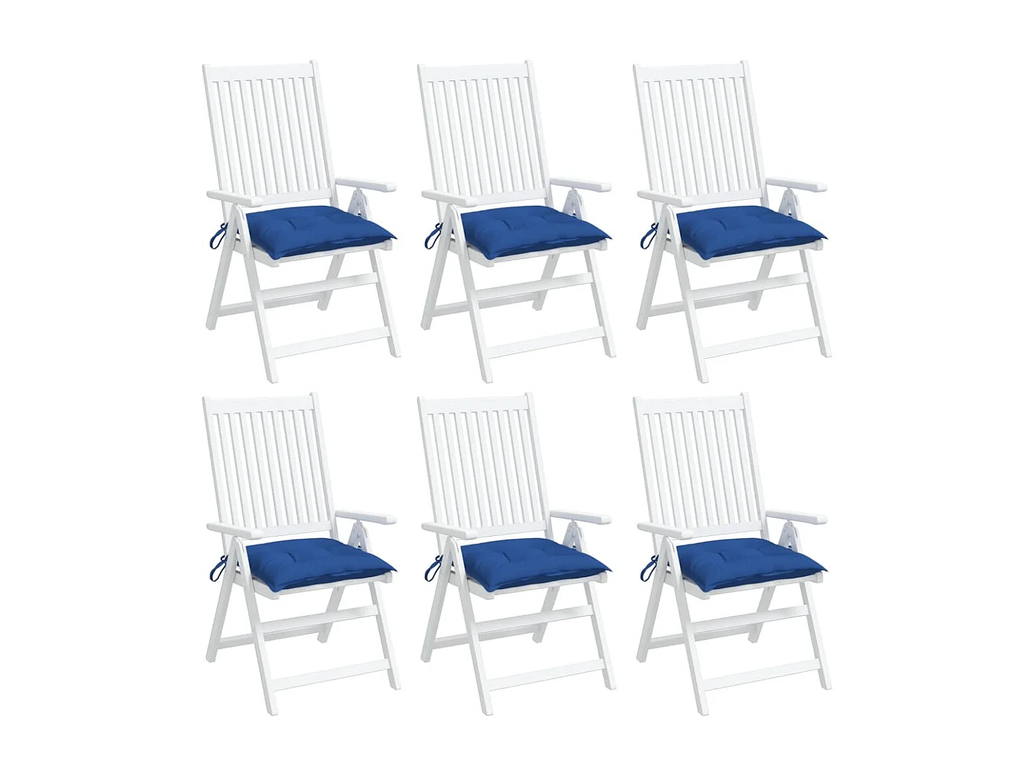 Palletkussens 6 st 50x50x7 cm oxford stof blauw