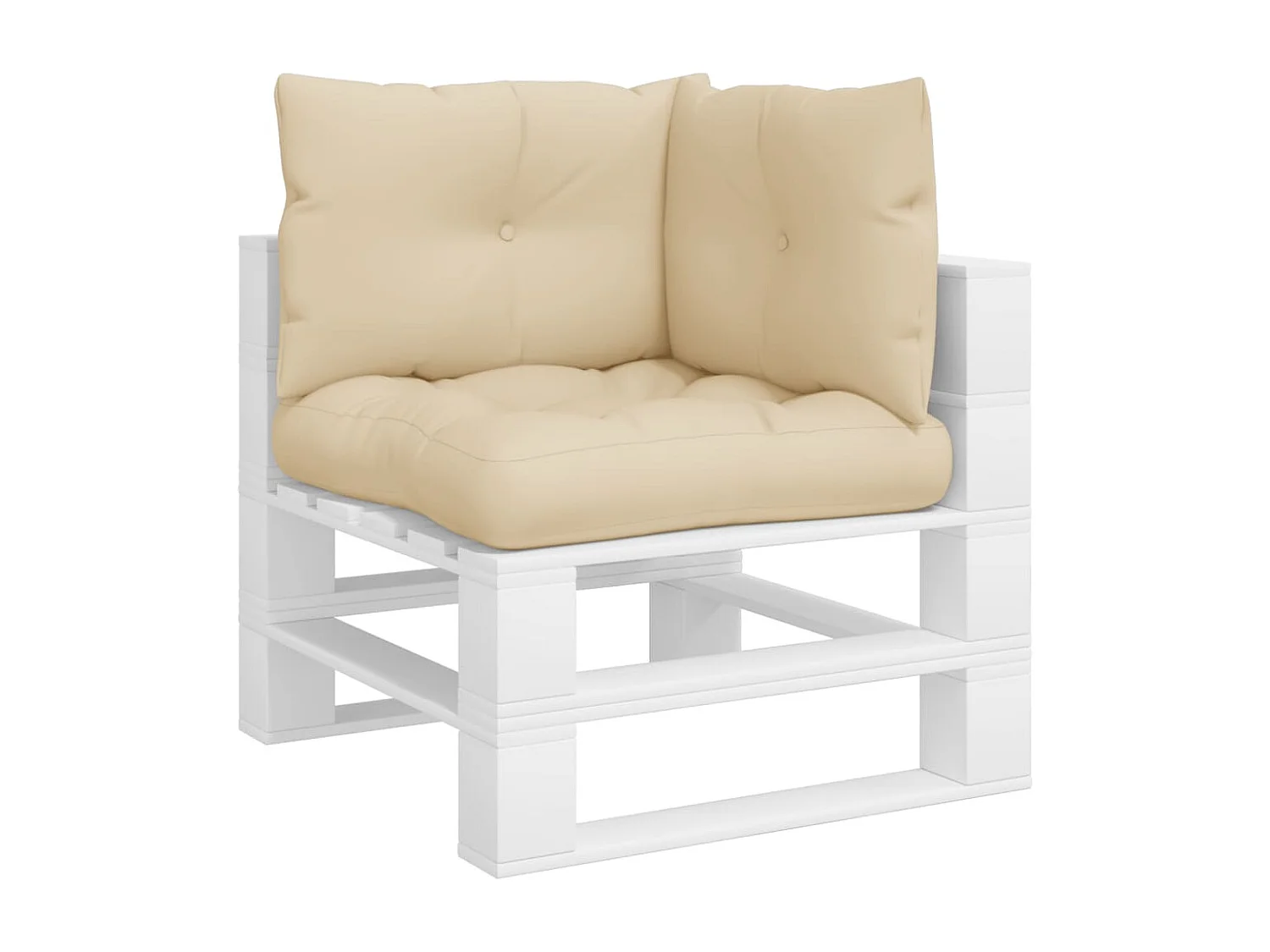 Almofadões para paletes 3 peças tecido bege